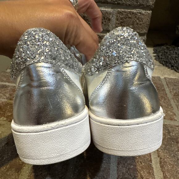 Vintage Havana Silver Glitter Star Ladies Shoes Size 8 - Picture 4 of 16